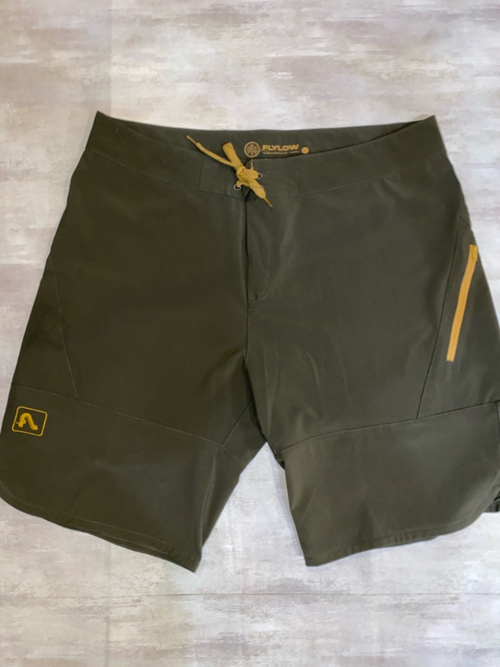 Flylow Olive Green Swim Trunks Boardshorts Size XL NWT